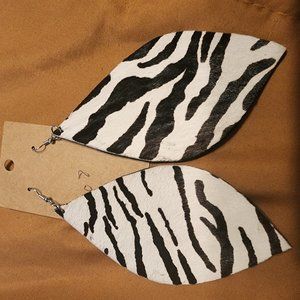Animal print Leather earrings